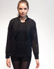 Ladies mesh sweater – black
